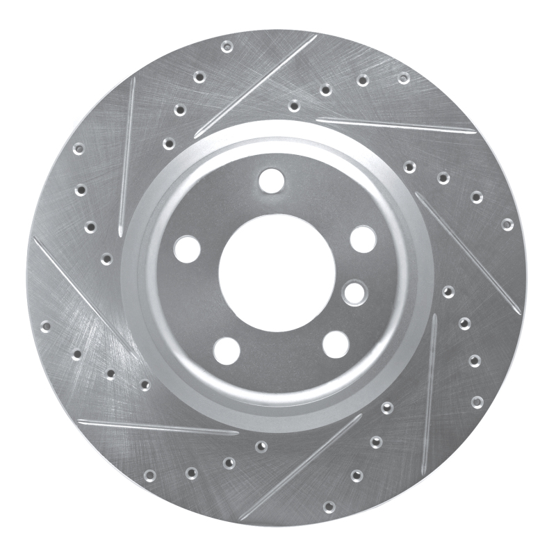 BMW 230I Brake Rotor (1) - Rear Left - R1 Concepts - Drilled & Slotted - Silver - `12-`20